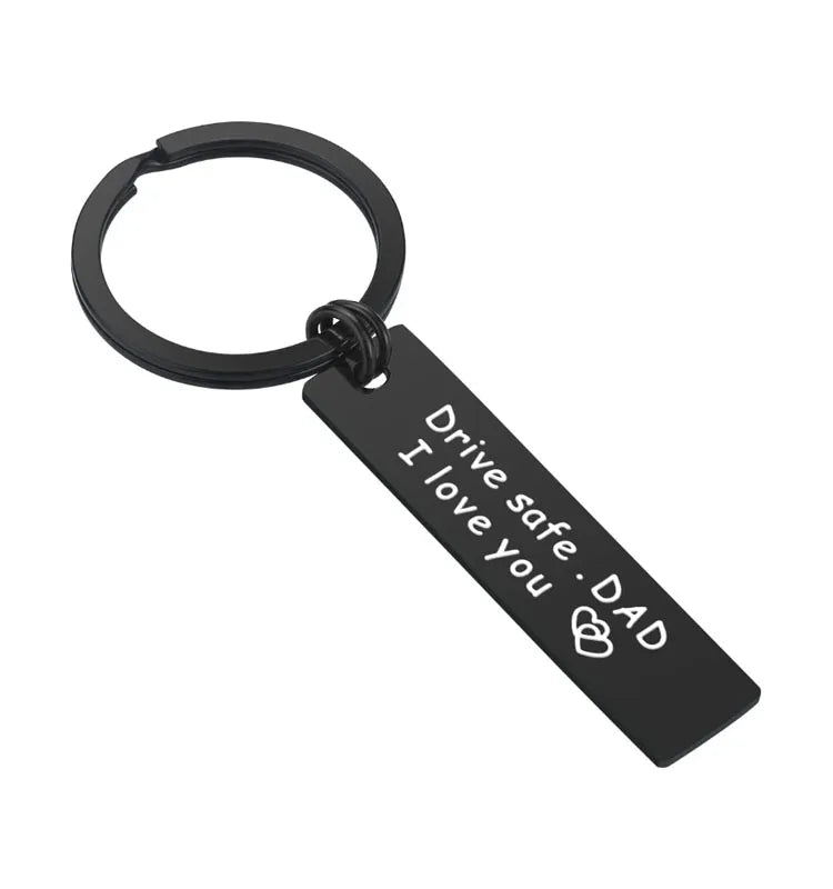 Drive Safe Dad I Love You Keychain Keyring for Dad Christmas Birthday Fathers Day Gift Key Chain for Dad