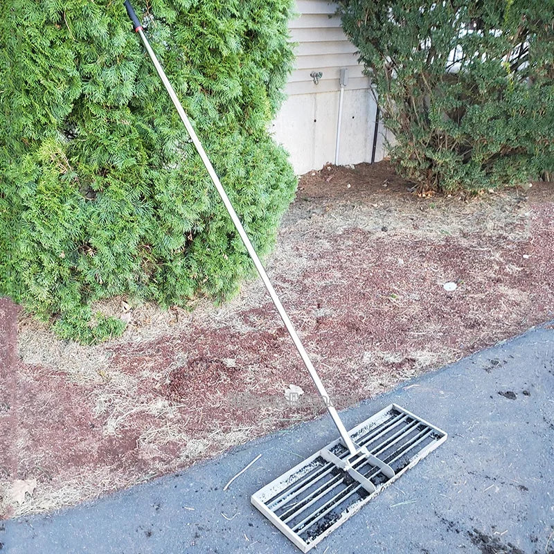 Stainless Steel Lawn Level Tool Lawn Leveling Rake Levelawn Tool with Assemble Handle for Yard Golf Leveling