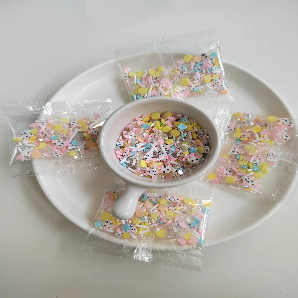 1kg Duck Mixed Handmade Mini Soft Clay Charms Cartoon Figures DIY Projects Slime Fillings Gift Decorations