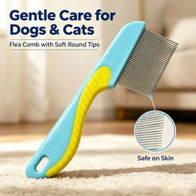 Flea Comb Stainless Steel Fine Teeth CE ISO9001 RoHS Certified EU Wholesale for Cats Dogs Pet Grooming Manufacturer 9