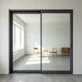 Thermal Break Dust Proof Moisture Resistant Silent Closet Aluminum Glass Sliding Door