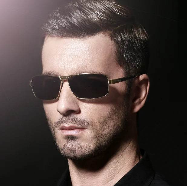 Hot Sale Unisex Polarized Sunglasses Metal UV400 Protection Shatterproof Sporty Style Gold Eyewear Accessories VEITHDIA V 2490-1