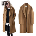 Liu Ming 2025 Autumn Winter Collection Women's Latest Loose Double-Sided Wool Overcoat Streetwear Fashion Cotton Filling Long