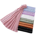 Summer New Pearl Chiffon Square Shawl Malaysia Candy Pearl Cute Headband Women's Scarf Hijab