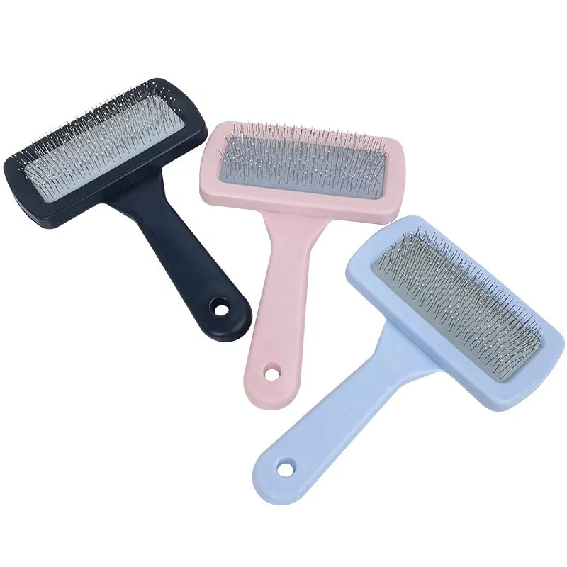 Factory Wholesale Custom Logo Cheap Cat Hair Needle Brush Pet Grooming Slicker Pin Brush for Dog