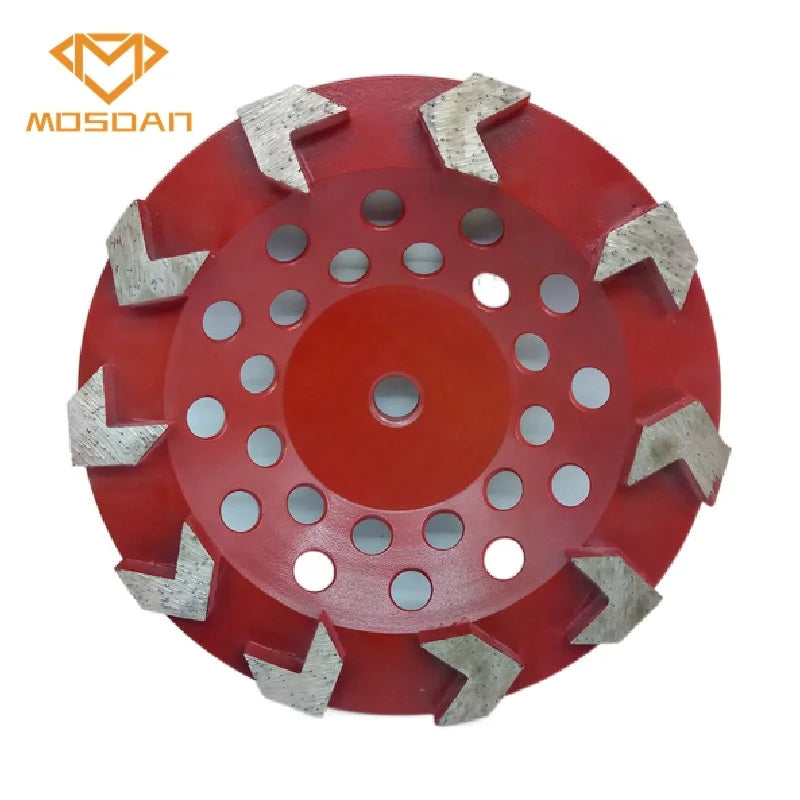 7 Inch Diamond Grinding Cup Wheel with 10 Arrows for Concrete Grinding