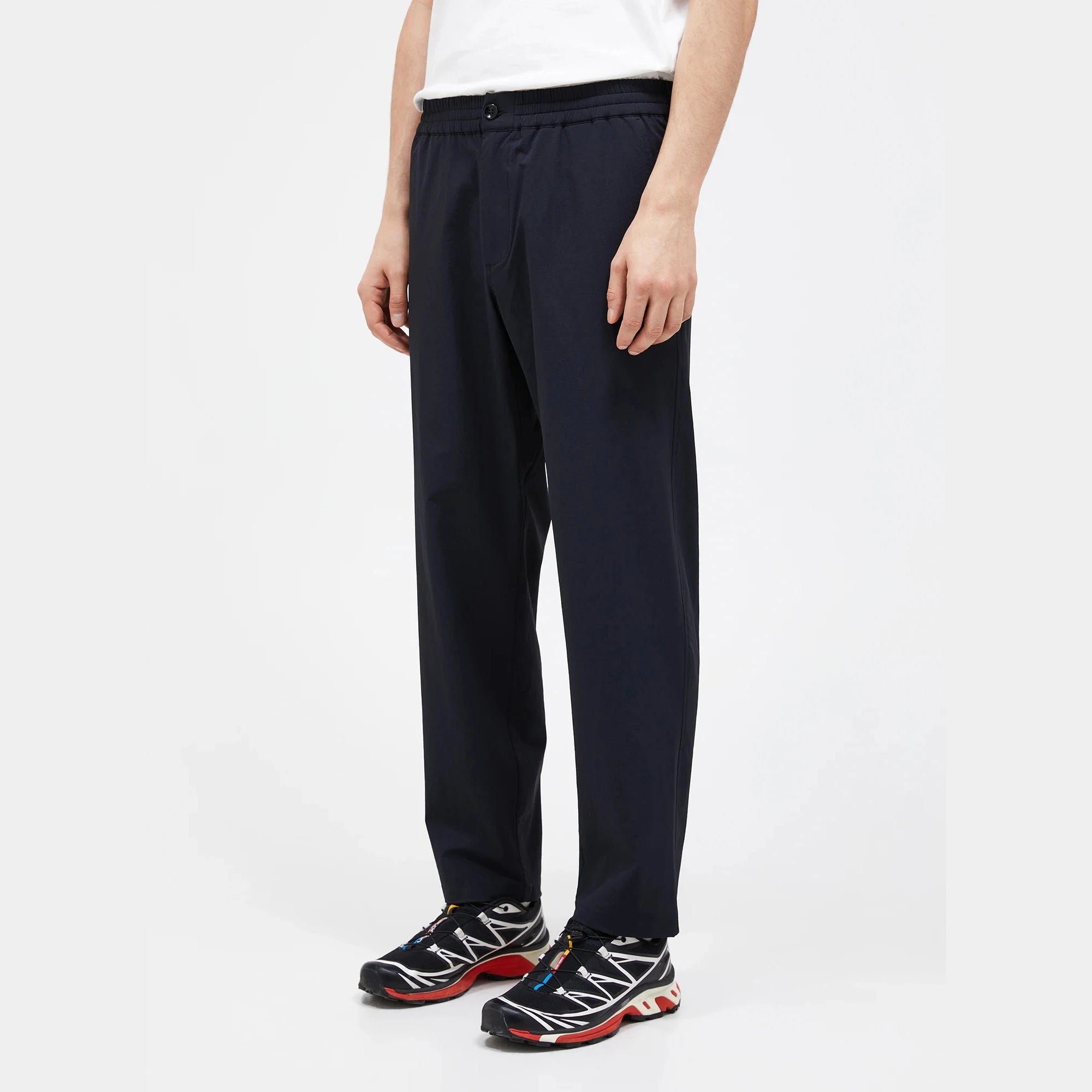 Men's Relaxed Fit Stretch Ripstop Elastic Waistband Drawcord Zip Fly Golf Pants