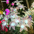 Momovalley Multicolor & Warm White Lily Flower Light Decoration Stand Led Christmas Lights Outdoor LED Garden Lights