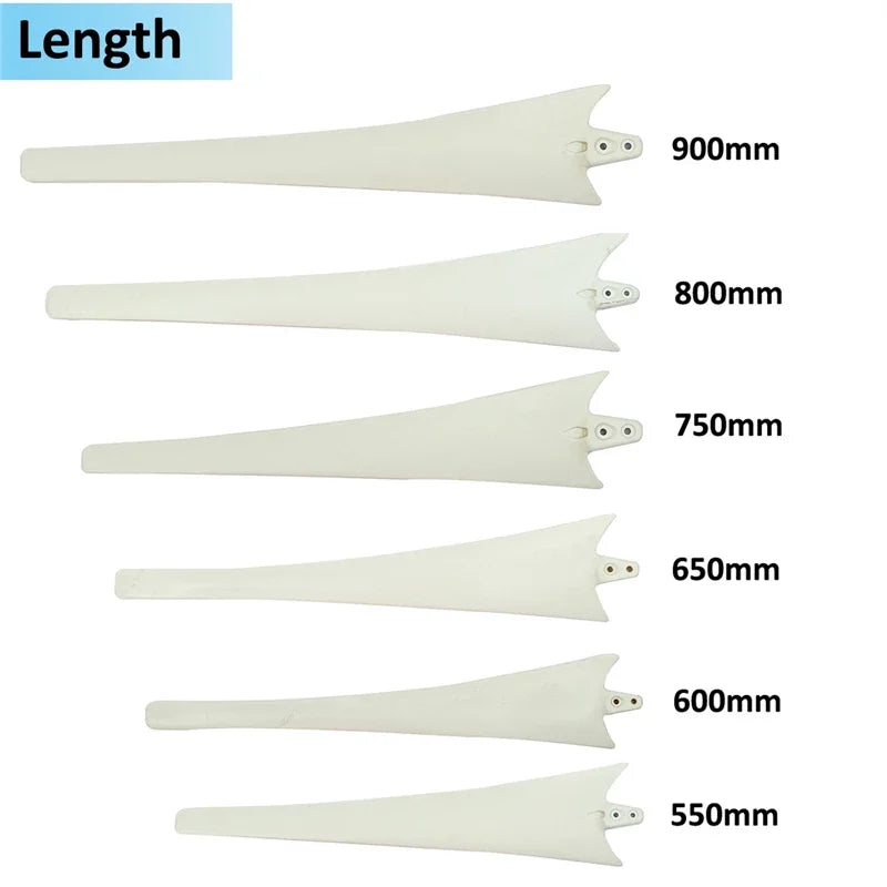 5 Blades for 750mm Horizontal Wind Turbine 100w 200w 300w 400w 500w 600w Wind Generator Accessories DIY Blades with Hub and Hood