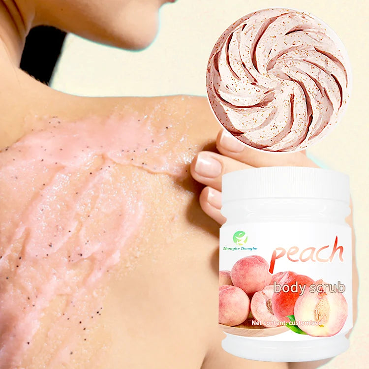OEM/ODM Wholesale Peach-Flavored Body Scrub Natural Fruit Exfoliating Bath Mud