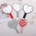 Wholesale Silver Finish Plastic Frame Cosmetic Makeup Mirrors One Side Square Shape Handheld Mirror Personalized Custom Logo UV