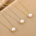 Fashion Simple Stainless Steel Jewelry Does Not Fade Girls Pearl Necklace