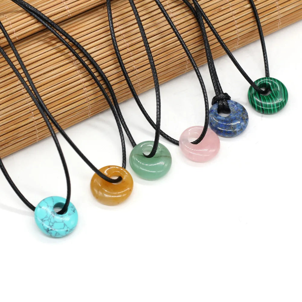 2023 Fan Natural Crystal Pendants Necklace Eccentric Orifice Beads Big Hole Wheel Bead Jewelry Accessories Ancient Jewelry