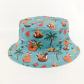 Oem Factory Custom logo Unisex Summer Sublimation Printing Reversible Fishing Cap Bucket Hat