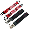 Personalized Custom Carabiner Short Wrist Strap Lanyard Heavy Webbing Key Fob Keychain With Key Ring and Clasp Holder