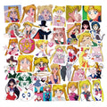 50Pcs Classic Anime Sailor Moon Girl Cartoon Sticker for Children Girl Promotion Gifts Skateboard Luggage Stickers