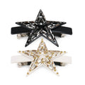 Boutique Women Hair Accessories Star French Barrette Clip Inlay Crystal Pearl Luxury Top Grade Five-pointed Star Hair Clip