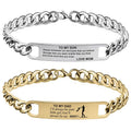 2025 Trendy Inspirational Engraved Bracelet - Father's Day Gift for Dad & "To My Son" Meaningful Gift Bracelet MegaBDM
