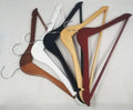 Wholesale Customized Single round Wooden Hanger with Aluminium Material OEM & ODM Welcome for Closet Use Clothes Tools