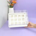 XJH Hot Sales Transparent Clear Plastic Cupcake Box Mini Square Circle Dessert Shooter Boxes for Bakery Cupcakes