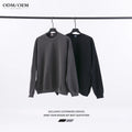 Custom Crew Neck Sweater Vintage Cotton 430GSM Full Sleeve Pullover Sweatshirt Acid Wash Distressed Crewneck Sweaters