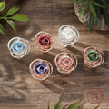 Luxury Colorful Painting Oil Elastic Flower Ring Fashion Plated S925 Rose Rings for Women