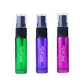 Free Sample Stock 10ml Cosmetic Packaging Refillable pink Purple Blue Empty Round Perfume Glass Spray Bottle