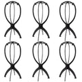 FUJIA Hair 6PCS Wig Stand Portable Wig Stand Collapsible Holder Durable Display 13.8 Inch Tool Travel Stand