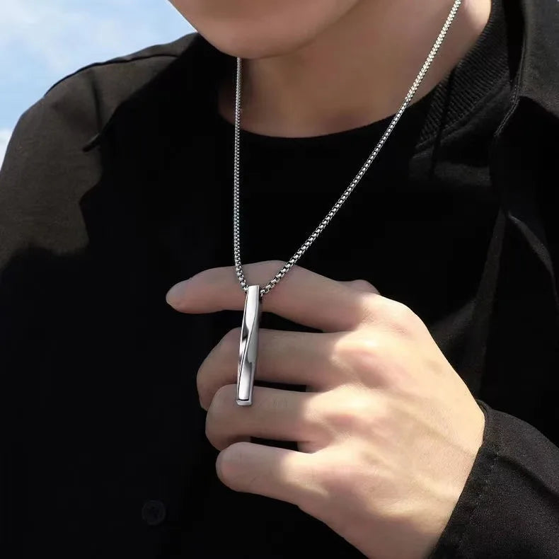 Spiral Necklaces for Men and Women Simple Personality Hip Hop Fashion Accessories