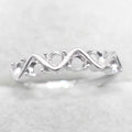 Sterling Silver 3*3mm Semi Mount Ring Empty Frame Blank Support Claw Setting S925 Base Holder Without Center Stone for Inlay DIY