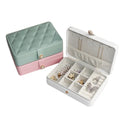 Wholesale Simple Design Leather Jewelry Packaging Box Rectangle Jewelry Box for Rings Necklaces for Home Use