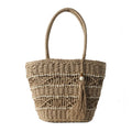 Cross-Border Factory Wholesale Women's Large Capacity Straw Woven Tote Bag Open Portable Underarm Shoulder Bag Fashion Autumn