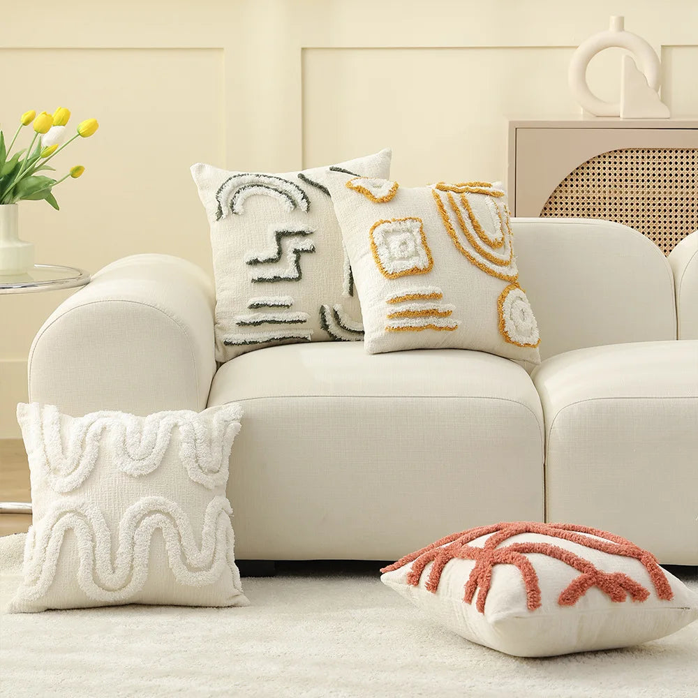 45X45 Plush Throw Pillows Cushion Covers Living Room Sofa Cushions Embroidered Luxury Pillow Cases Style Home Decor