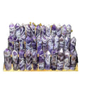 HONGZHUO DIY Top Sell Crystal Jewelry Accessories Colorful Crystal Column Comb Amethyst Raw Stone Accessories Bridal Hair Comb