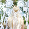 Bohemian Headband Bridal Shower Accessory Hand Woven Custom Macrame Wedding Veil