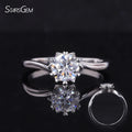 Starsgem Lab Grown Diamond Hpht Cvd Diamond Gold Jewelry Ring 14k White Gold Wedding Engagement Ring 1ct Diamond Ring