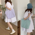 2023 Full Color Custom logo Printed Canvas Tote Bag With Inner Pocket Double Sides Printed Cotton Canvas Shoulder Bag Ladies