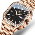 OLEVS 9966 Oem Custom logo Luxury Watches Brands Diamond Classic Waterproof Stainless Steel Quartz Watch for Watch Wrist Man
