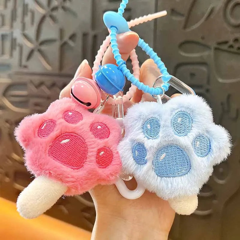 New Wholesale Creative Pendant Gifts Cute Kawaii cat Paw Plush Keychain