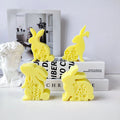 Easter Bunny Aromatherapy Candle Silicone Mold Diy Embossed Flowers Bunny Candle Grinder Cross Border