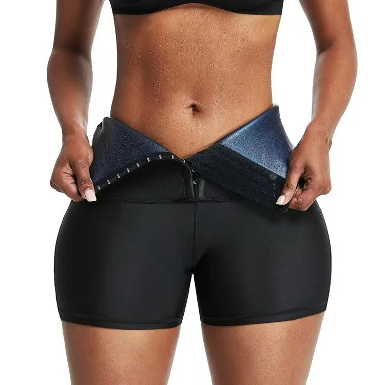 Gym High Waist Yoga Shorts Breasted Seamless Body Shaper Pants Women's Sauna Sports Shorts Hot Workout Fitness Shorts