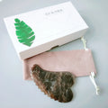 Huiying Natural Gua Sha Board Spiky Heart Smoky Quartz Face Guasha Scrapping Plate Massager