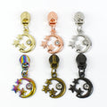 Meetee ZT871 5# Garment Luggage Accessories Diy Accessories Moon Star Decoration for Nylon Zip Pull Zipper Slider