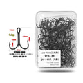14#-3/0# Fishing Bait 3X Strong ST41 Black Nickel Blood Tank Treble Hook Anchor Fish Hook with Barb