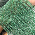 Natural Green Crystal Zambian Emerald Gemstone Faceted Round Loose Beads