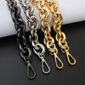 Nolvo World 4 Colors Length Customizable Top Quality Metal Shoulder Handbag Strap Replacement Handle Chain with Hook