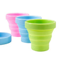High Quality Silicone Folding Cup Candy Color Water Drink Coffee Cup Outdoor Travel Camping Portable Telescopic Mug Drinkware