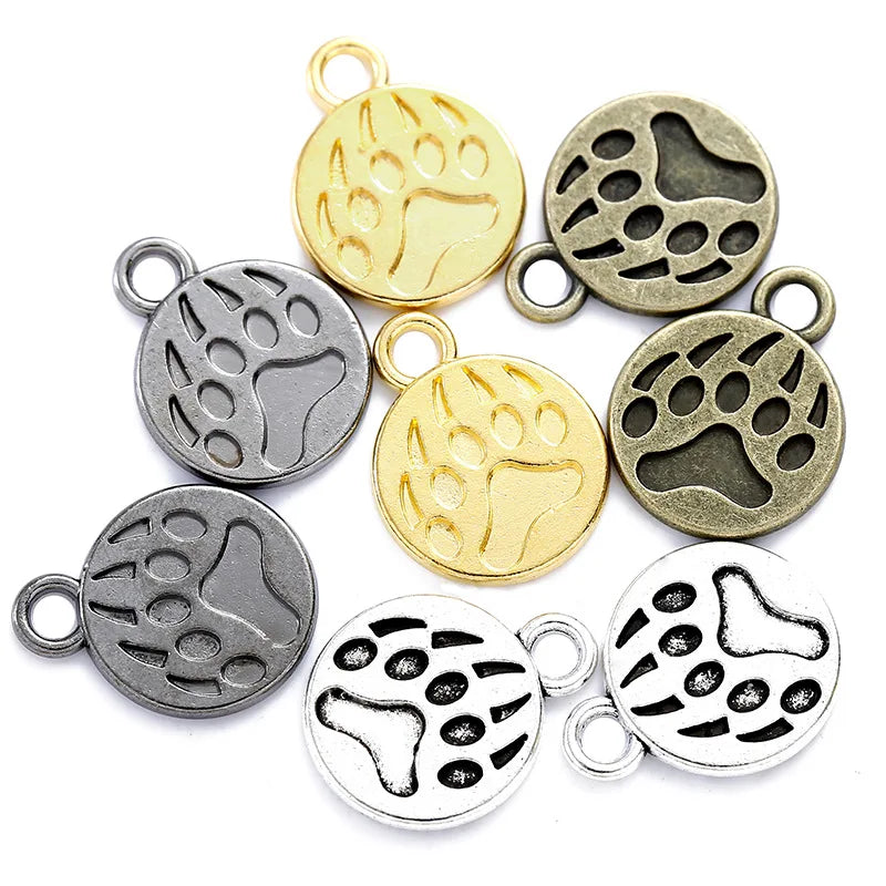 100pcs/bag Animal Charm Wolf Claw Bracelet Necklace Making Metal Jewelry Accessories DIY D9324