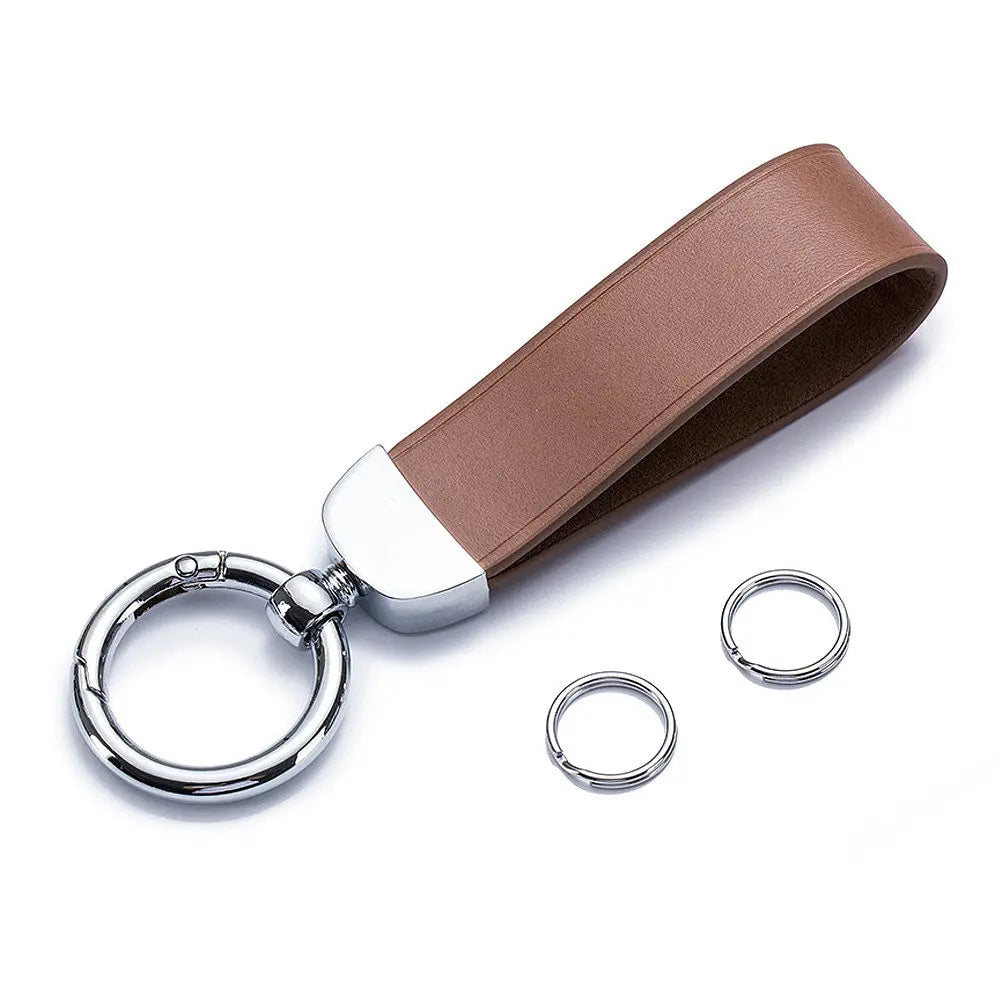 Custom Car Keychain Custom Logo Faux Pu Leather Car Key Chain Metal Keychain Custom Company Logo