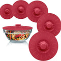 Silicone Lids for Bowls Cups BPA-Free 5 Pack Colorful Silicone Covers for Food Storage in Kitchen